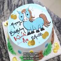 BCG139 410K - Bánh sinh nhật tuổi Ngọ, Bánh kem hình con Ngựa