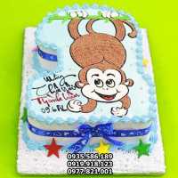 BCG55 480K - Bánh sinh nhật tuổi Thân, Bánh kem hình con Khỉ