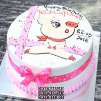 BCG82 410K - Bánh kem tuổi Hơi, bánh sinh nhật hình con Heo